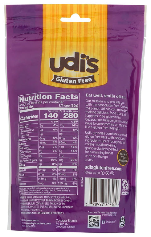 Udi's 11 OZ UDIS GLUTEN FREE FOODS Vanilla Granola Bag