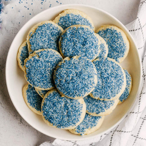 (6.7 GranAroma Blue Sanding Sugar, Decorative Sprinkles, Cakes & Cookies, Bakery Staple Ounce)