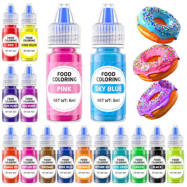 Wayin Food Coloring Cake Decorating Set - 16 Vibrant Color Food Grade