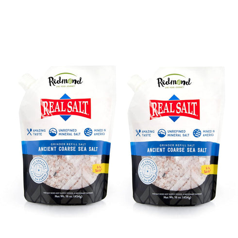 Redmond Real Sea Salt - Natural Unrefined Gluten Free Coarse, 16 Ounce