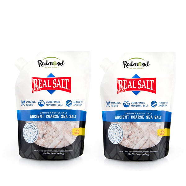 Redmond Real Sea Salt - Natural Unrefined Gluten Free Coarse, 16 Ounce