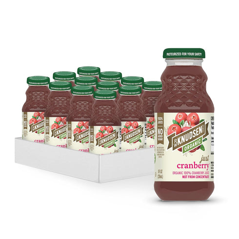 8 oz (12 Pack) R.W. Knudsen Organic Just Cranberry Juice, fl