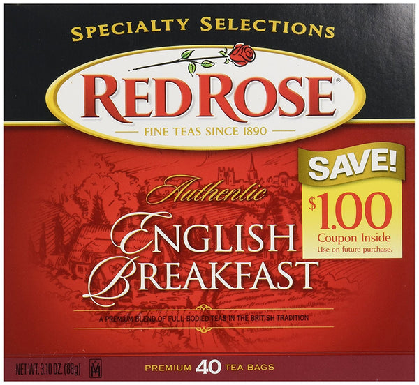 Red Rose English Breakfast Tea, 40 ct