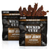 Wicked Cutz Classic Chop House Beef Jerky, 33g Protein Per Bag, Tender