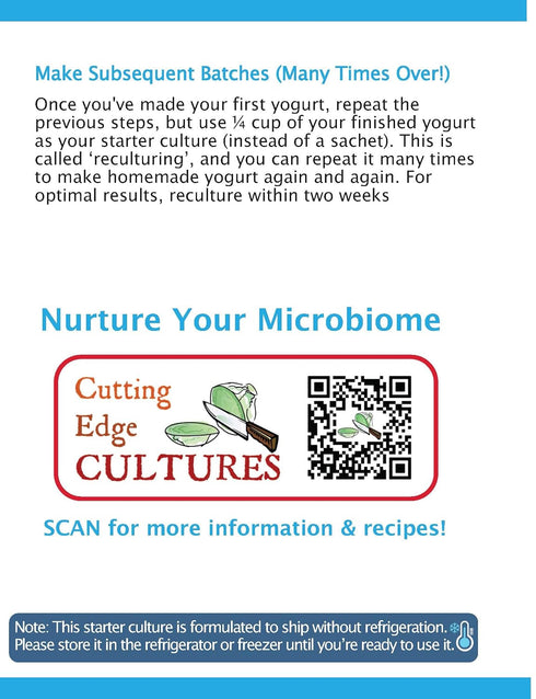Cutting Edge Cultures 24 2 Packets 1 Easy Greek Yogurt Starter by Creamy, Healthy, Homemade Yogurt in Just Hours No