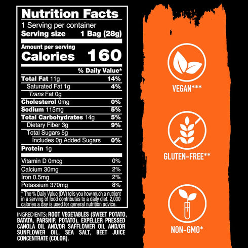 1 Oz (Pack 24) Terra Vegetable Chips with Sea Salt