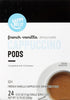 2.0 24 Count, 12.7 Happy Belly Cappuccino Coffee Pods Light Roast Compatible with K-Cup Brewers, French Vanilla
