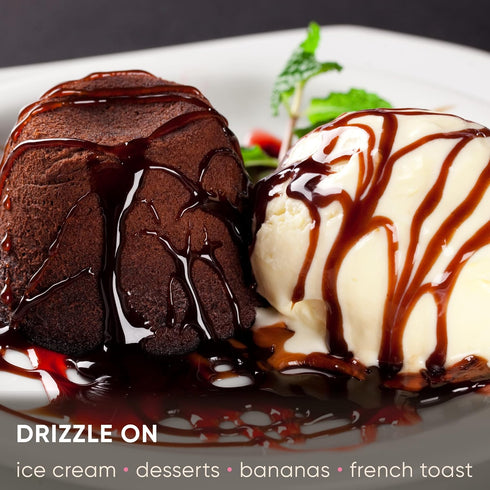 King's Cupboard Bittersweet Chocolate Sauce 10 oz - The Perfect Hot Fudge Sauce for Topping Desserts