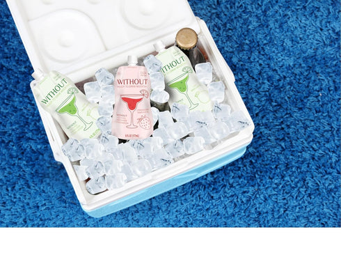 WITHOUT READY TO DRINK MOCKTAIL Frozen WITHOUT Ready To Drink Strawberry Margarita Mocktail, Zero Proof, Non-Alcoholic
