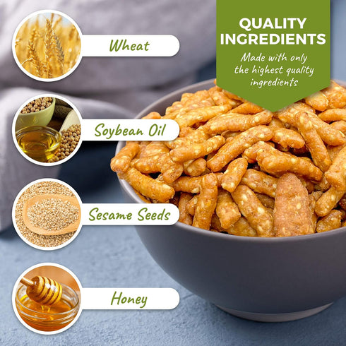 (26oz) Oregon Farm Fresh Snacks Honey Roasted Sesame Sticks - Sweet & Salty Sesame Snacks In Reusable Bag - Perfect