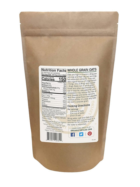 (2 lbs) Royal Lee Organics Organic Gluten Free Oat Groats
