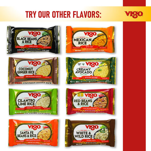 Vigo Authentic Mexican Rice with Corn - No Fat, 8oz (Mexican, 8 Ounce)
