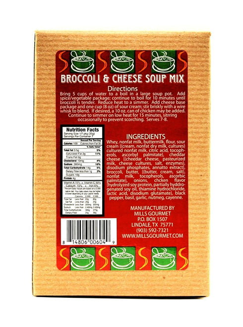 Mills Gourmet 9.2 oz (259 Broccoli & Cheese Soup Mix | Made with Flavors of Fresh Broccoli and Sharp Cheddar | All