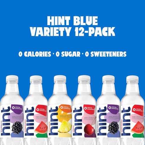 Pack 16 Oz (Pack 12) Hint Infused Bottled, Best Sellers Variety - Sugar Free Flavored with Zero Calories, Natural