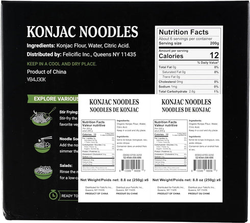 52USA 52.8 Oz (1500 6 Pack Konjac Shirataki Noodle, Angel Hair, Low Carb Pasta g), Keto and Paleo Friendly, Sugar Free