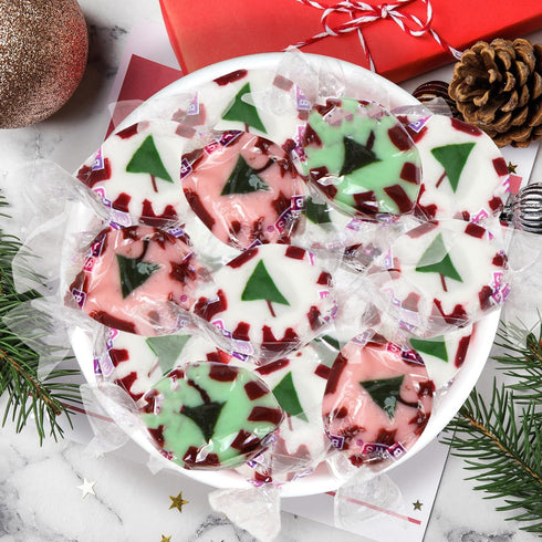 Buha Sweets 2 lb Bulk Christmas Nougats Candy Mix Bulk - Handmade Soft & Chewy Peppermint, Wintergreen, and Cinnamon
