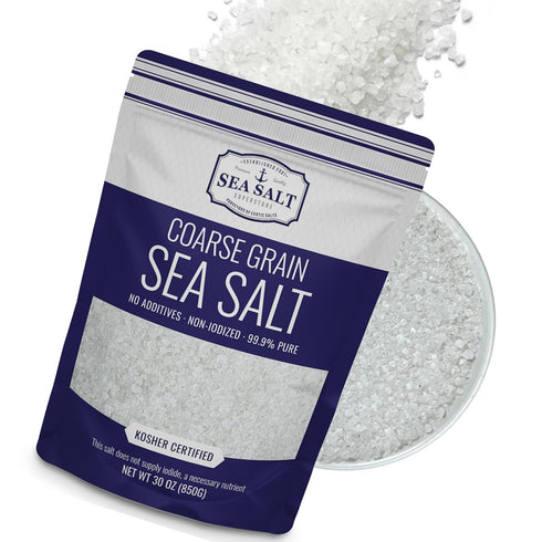 Sea Salt Superstore Coarse Sea for Grinder Refill, Coarse Grain Kosher, Non-Iodized