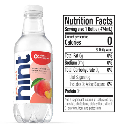 16 Hint Water Cherry Single Bottle, One Ounce Bottle, Pure Water Infused with Cherry, Zero Sugar, Zero Calories, Zero