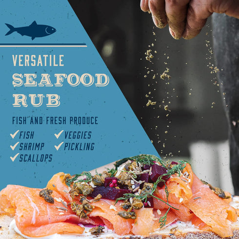 DennyMike’s Fintastic Seafood Seasoning Blend, Dill and Lemon Pepper for Fish and Shellfish, 24 oz