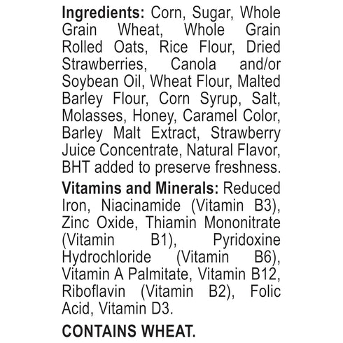 11 Honey Bunches of Oats Strawberry, Heart Healthy, Low Fat, made with Whole Grain Cereal, Ounce