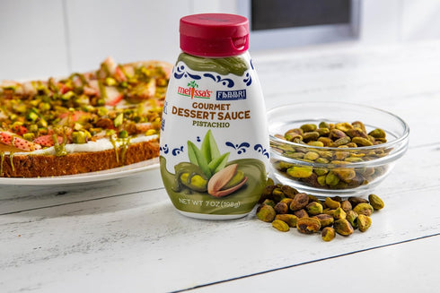 7.9oz Fabbri Gourmet Dessert Sauce, Pistachio flavor, Flavoring sauce for Ice Cream, Desserts and hot and cold