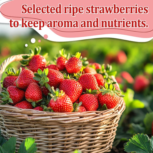 7oz Whole Freeze-Dried Strawberries - Dried Strawberry Snacks, Crispy Dehydrated Fruit Snack for Yogurt, Oatmeal