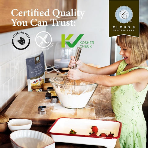 Cloud 9 Specialty Bakery 9 454 Cloud Gluten Free Pancake Mix, Waffle Mix, Light & Fluffy, Easy-to-Make Pancakes