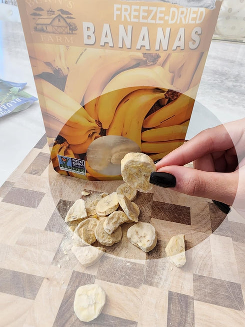 (2.0 OZ, Freeze-Dried Banana Chips Healthy, Gluten-Free, No Sugar Added, Crispy & Delicious Fruit Snacks for Kids