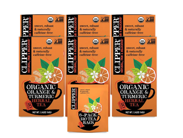 Clipper Tea, Orange & Turmeric, Organic with Licorice Root, Orange Peel and