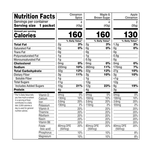 14.6 Oz, 10 Amazon Grocery, Traditional Variety Instant Oatmeal, Ct