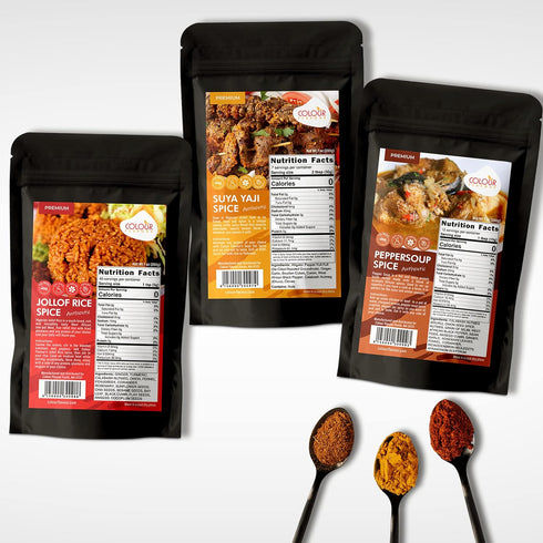 Colour Flavour Suya Yaji Seasoning - Authentic Sweet Flavor for Grilled Steak and Beef, No Preservatives, Additives, or