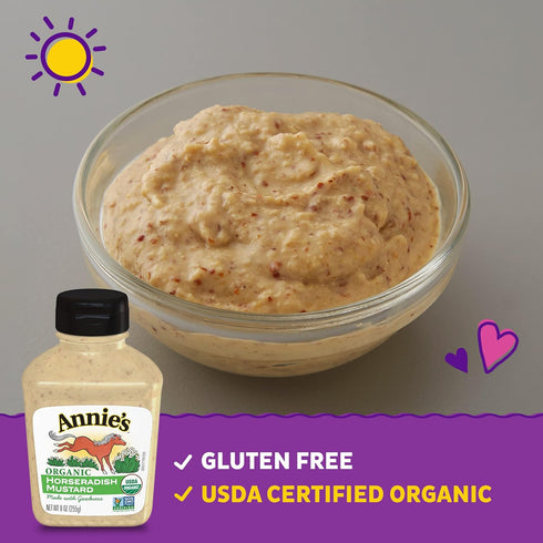 9 oz Annie's Organic Horseradish Mustard, Gluten Free