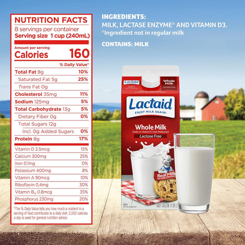 64 oz Lactaid Whole Milk, fl