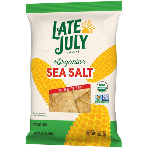 10.1 Oz Late July Sea Salt Organic Tortilla Chips, Bag