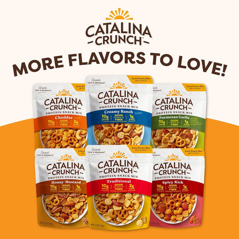 10g 1g 5.25 (Pack 3) Packaging Catalina Crunch Protein Snack Mix | Protein, Sugar per Serving | Good Source of Fiber