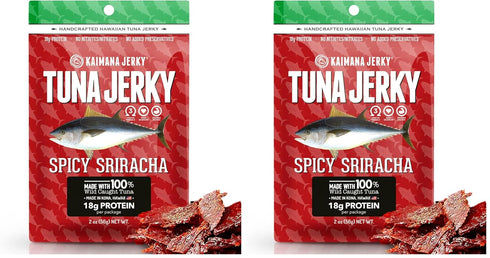 Kaimana Ahi Tuna Jerky Sriracha 2 Ounce - Paleo Style - Premium