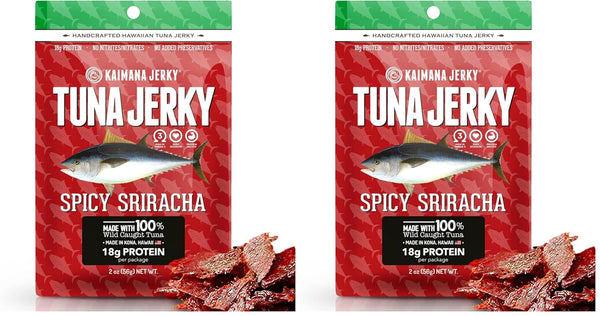 Kaimana Ahi Tuna Jerky Sriracha 2 Ounce - Paleo Style - Premium