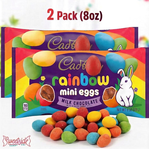 (1 2 8 oz, Easter Mini Rainbow Eggs Pounds) Bags of Chocolate Eggs Each Mini Eggs Perfect for Easter Celebrations