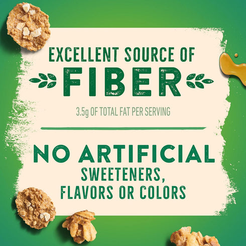 15.6 oz Nature Valley Honey Almond Breakfast Cereal with Flakes, Granola Clusters and Almond Slivers, Excellent Source