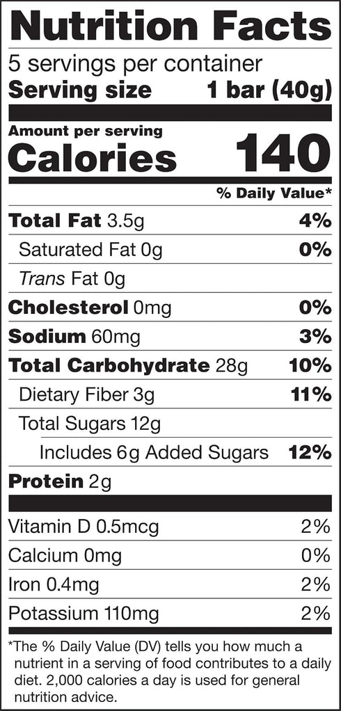 5 (Pack 5) Glutino Gluten Free Oven Baked Bar, Apple Cinnamon, Naturally Flavored, ct