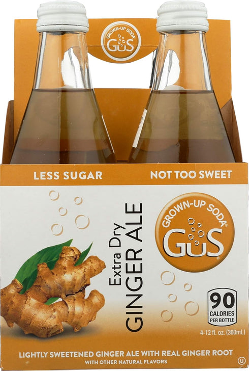 4pk Gus Soda Soda Ginger Ale Xtra Dry