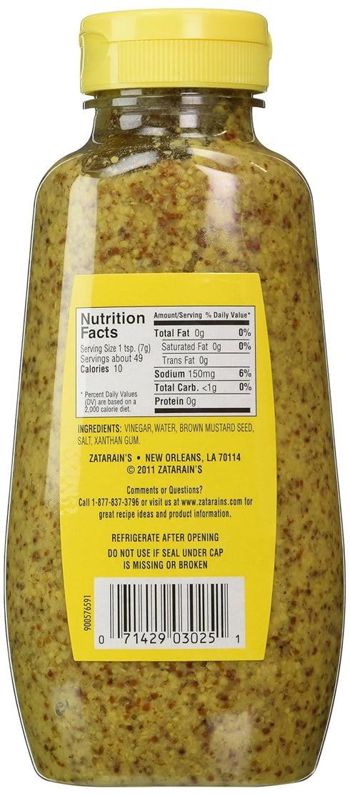12 Oz 2 Pack Zatarains Creole Mustard Squeeze