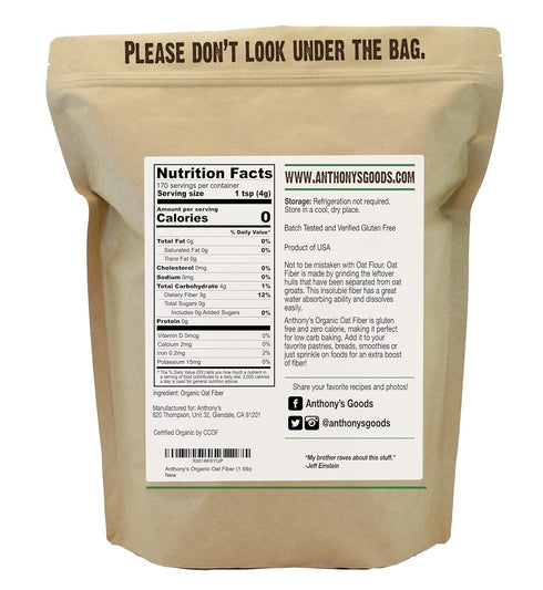4lb 1.5lb Anthony's Vital Wheat Gluten & Organic Oat Fiber Bundle