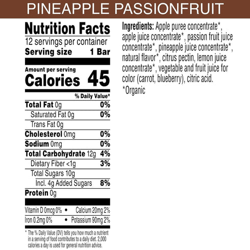(2 24 (Pack 2) Pure Organic Layered Fruit Bars, Gluten Free, Vegan Fruit Snacks, Pineapple Passionfruit Boxes, Bars)