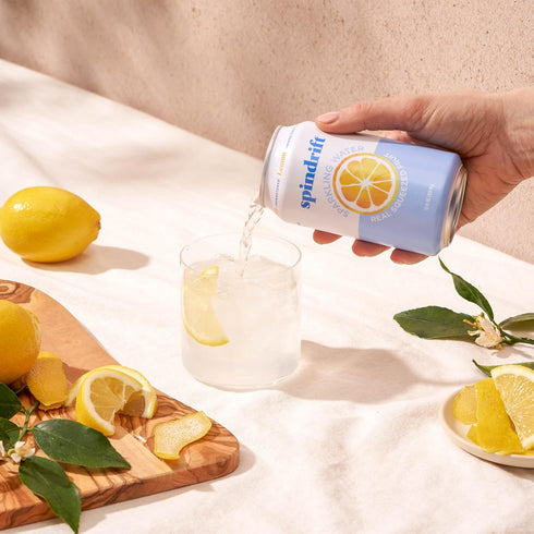 12 Oz Pack 24 3 Spindrift Sparkling Water, Lemon Flavored, Made with Real Squeezed Fruit, Fl Cans, of (Only Calories