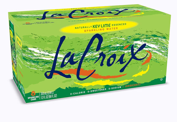 LaCroix Sparkling Water, Key Lime Flavor, 12oz Cans, 8 Pack, Naturally Essenced