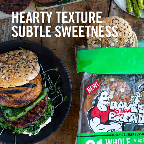 21 8 Count Dave's Killer Bread Whole Grains & Seeds Burger Buns, Organic Hamburger Buns