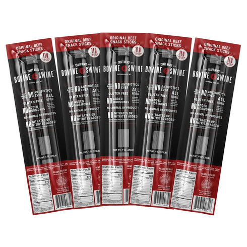 10 Packs 2 Bovine & Swine All-Natural Gourmet Craft Beef Snack Sticks | of | Wyoming Jerky Sticks, High Protein