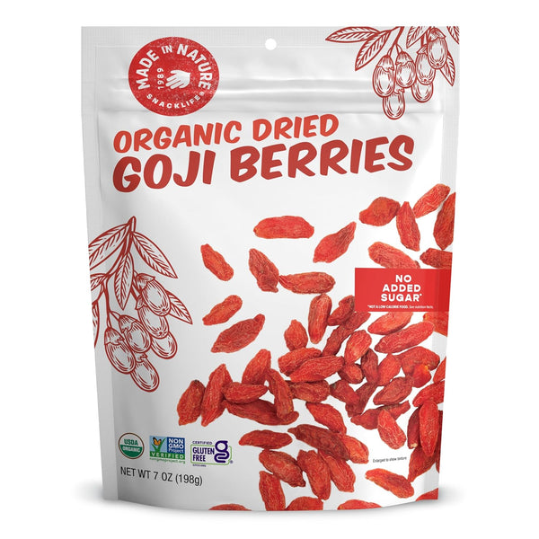 Made In Nature Organic Goji Berries, 7 Ounce (Pack of 1) Vegan