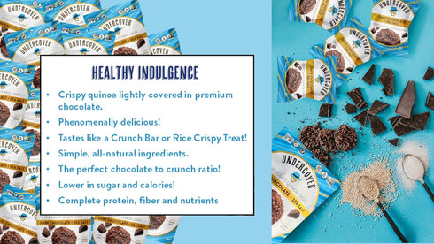 Undercover Snacks 2-Pack, 15.3oz Undercover Chocolate Quinoa Crisps - Dark Chocolate + Sea Salt Quinoa Crisps | Club